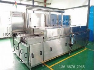 通过式零部件喷淋清洗干燥机，燃油泵部件清洗机